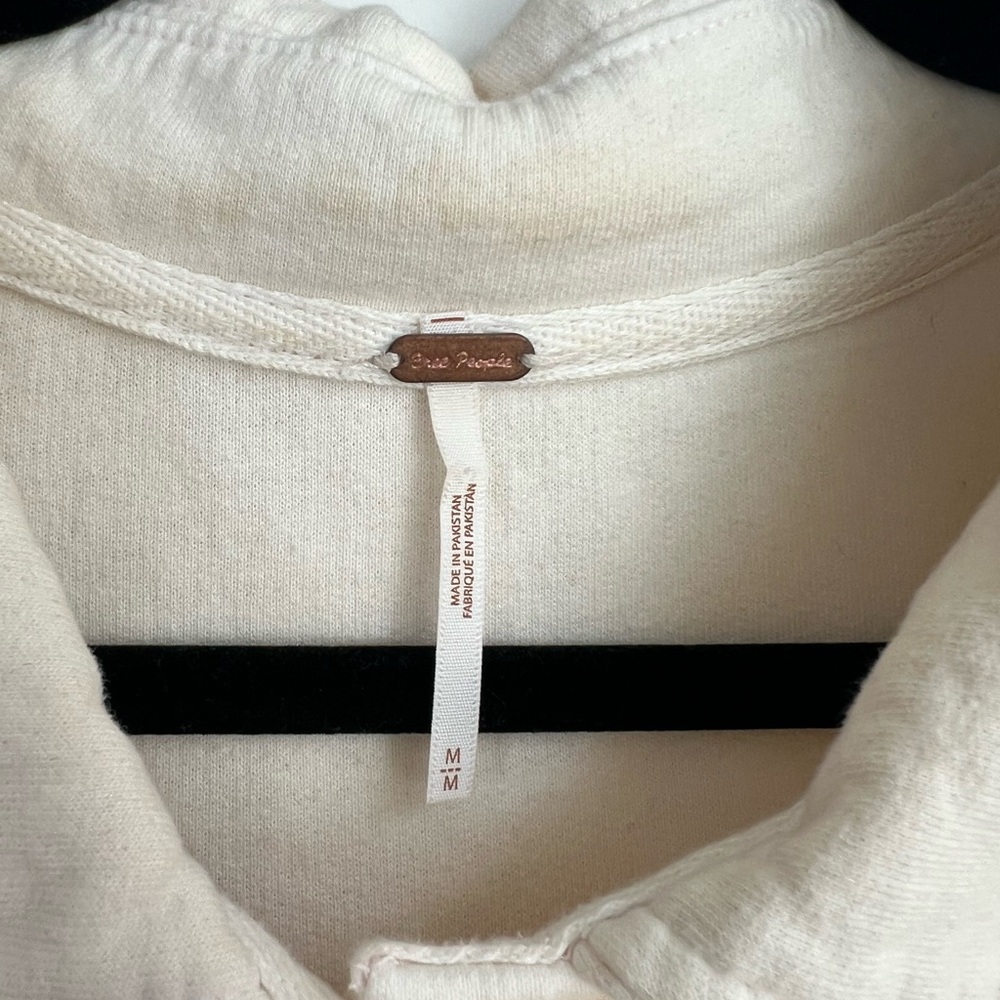 Free People Cream Button-Up Women's Shacket - Picture 3 of 4